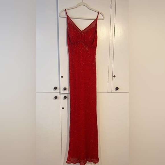 Gorgeous vintage scala silk beaded gown - Picture 1 of 13